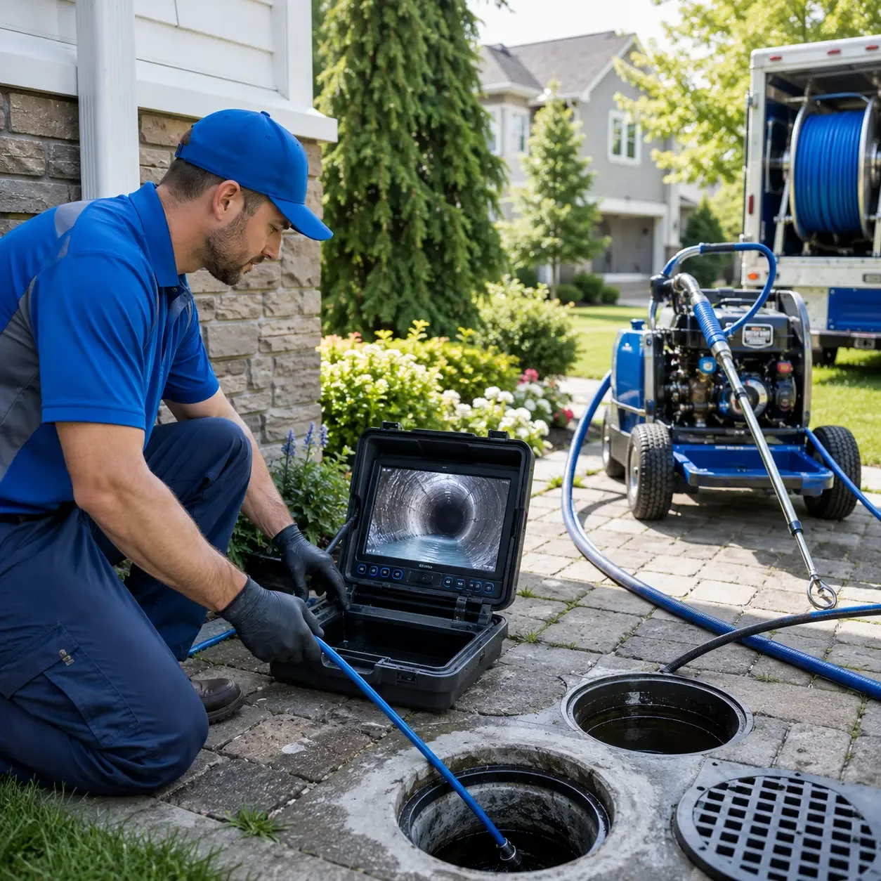 Outdoor drain cleaning professionals serving Claremont, IL